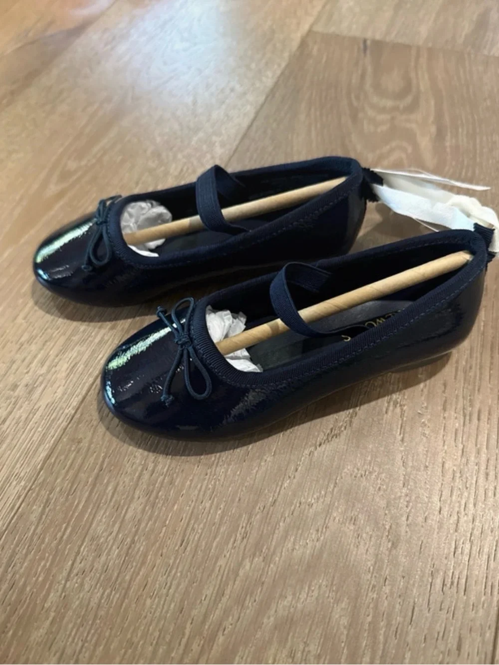 Crewcuts Navy Patent Mary Jane Flats with Bow